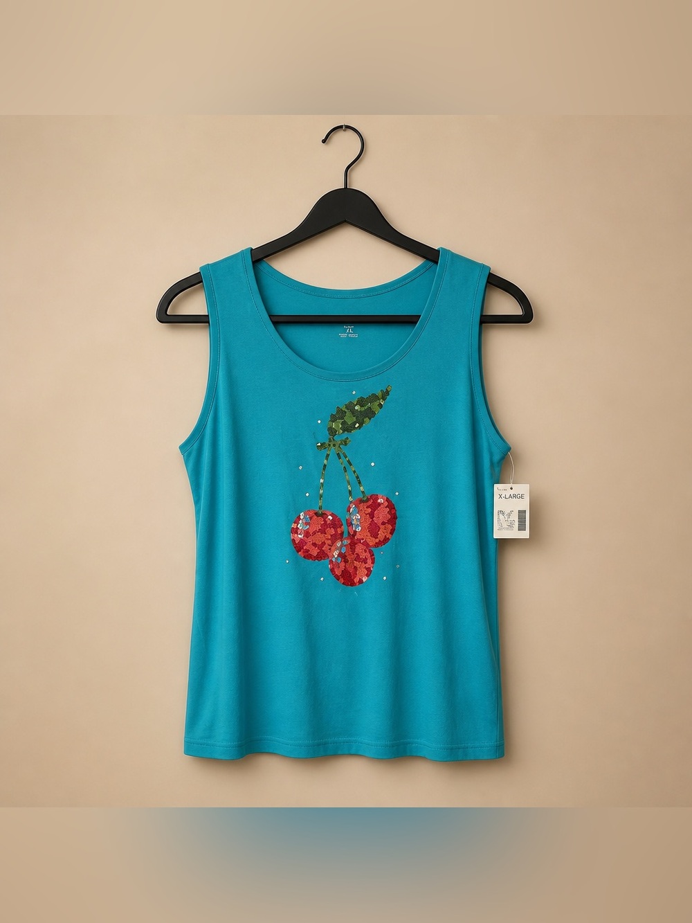 Fashion Bug XL Cherry Dot Sleepwear Cotton Polyester Tank Top (3/$25)